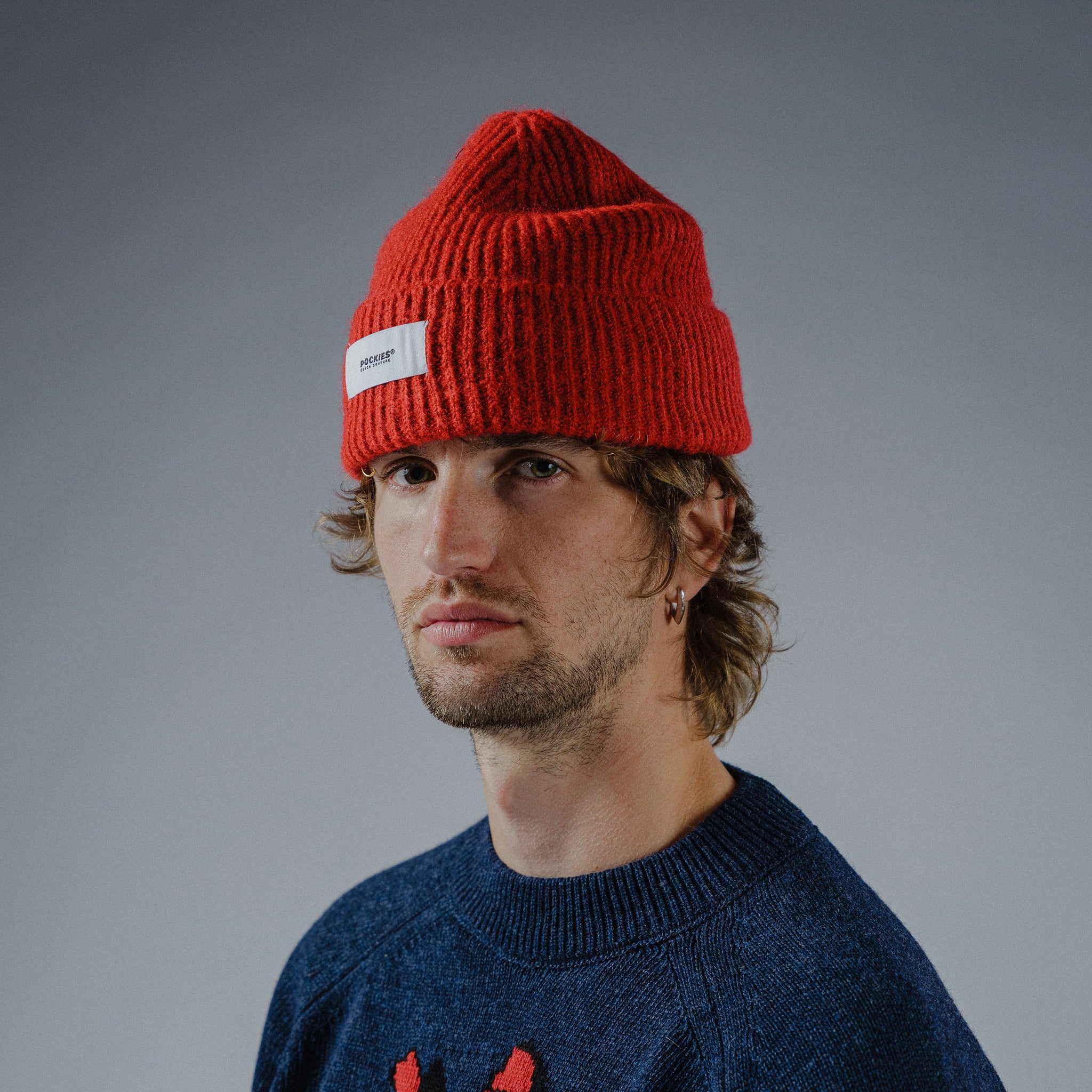 Bold Logo Beanie - Red