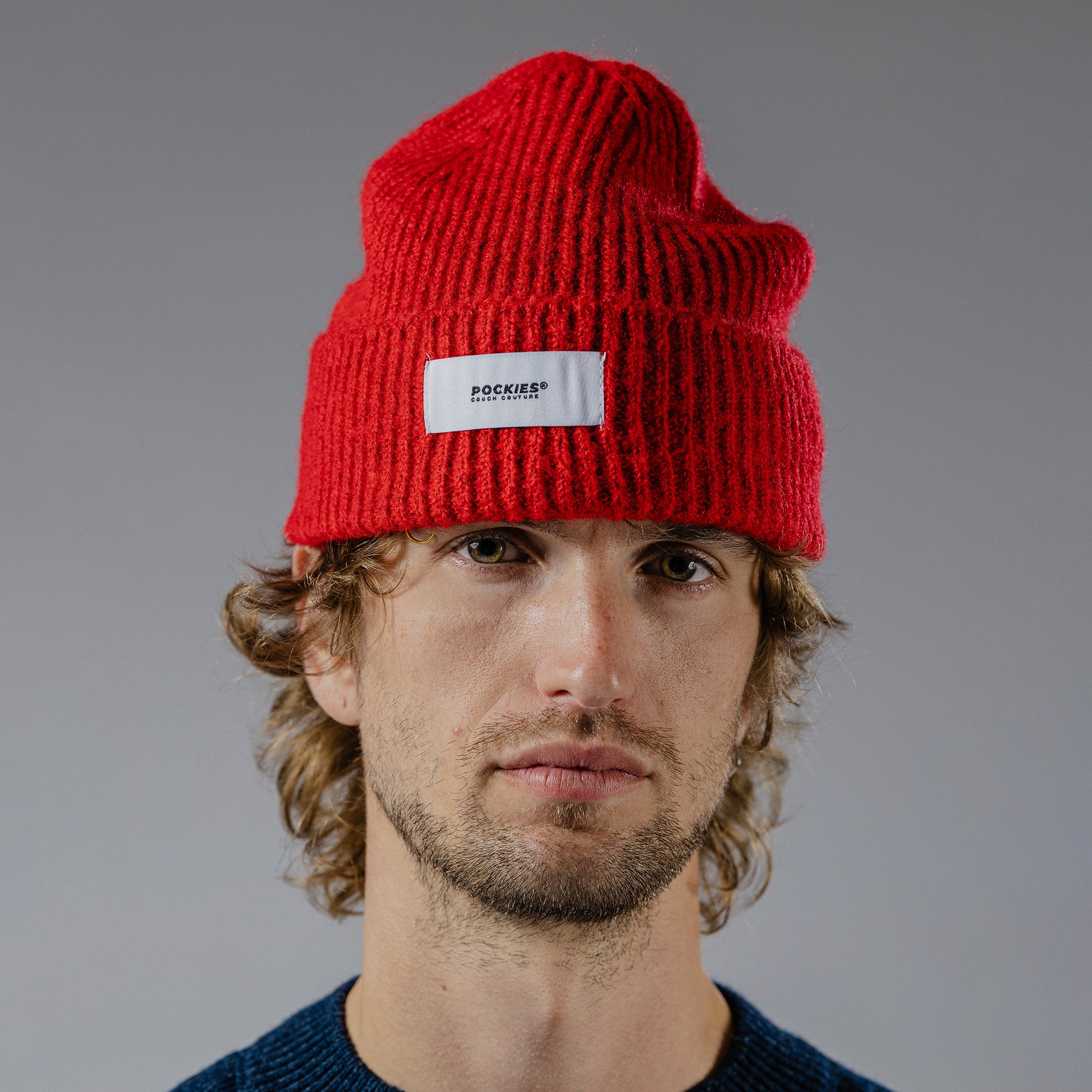 Bold Logo Beanie - Red