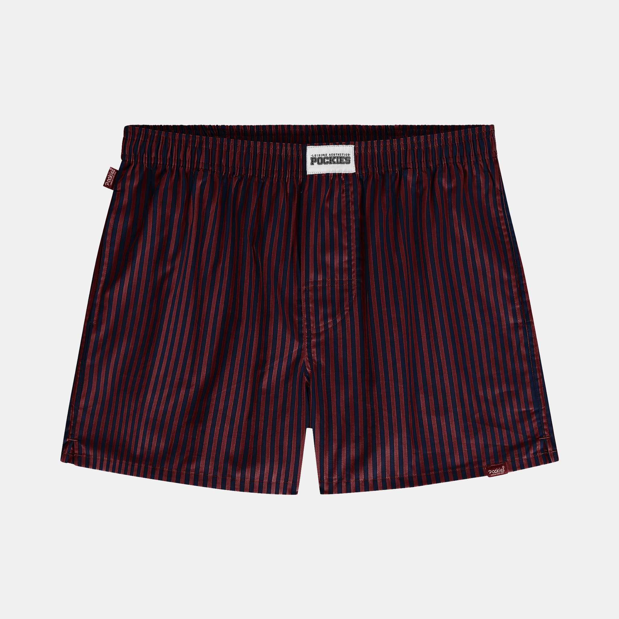 Striped Boyfriend Boxers - Navy/Red