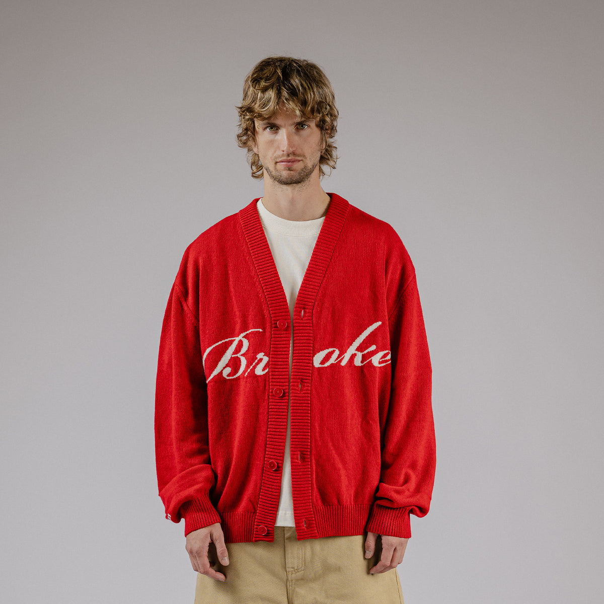 Broke Cardigan - Red