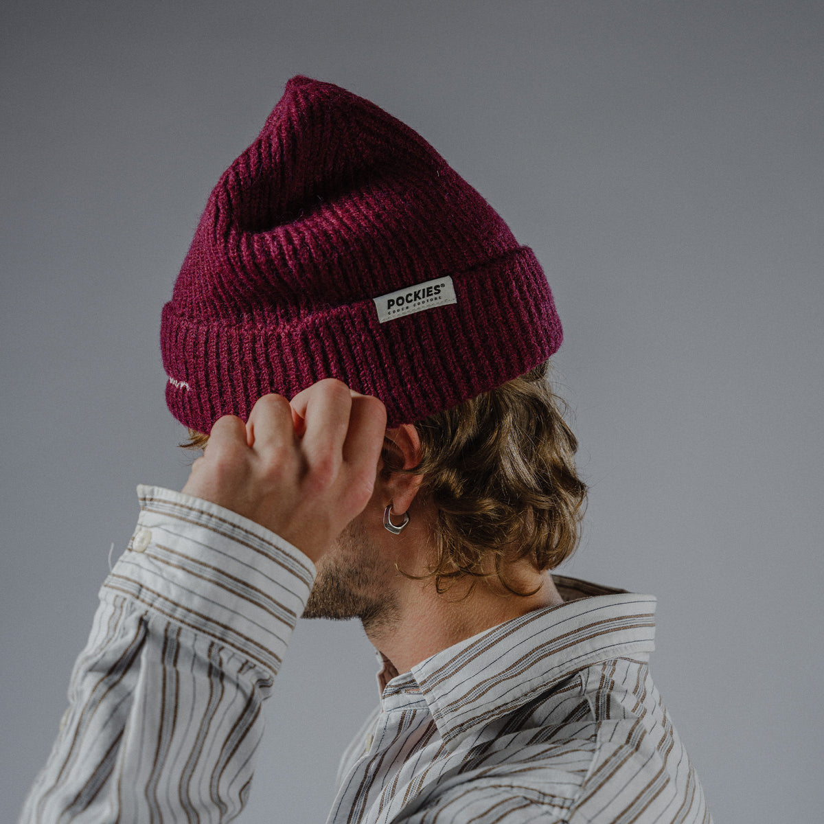 Cabin Beanie - Cherry