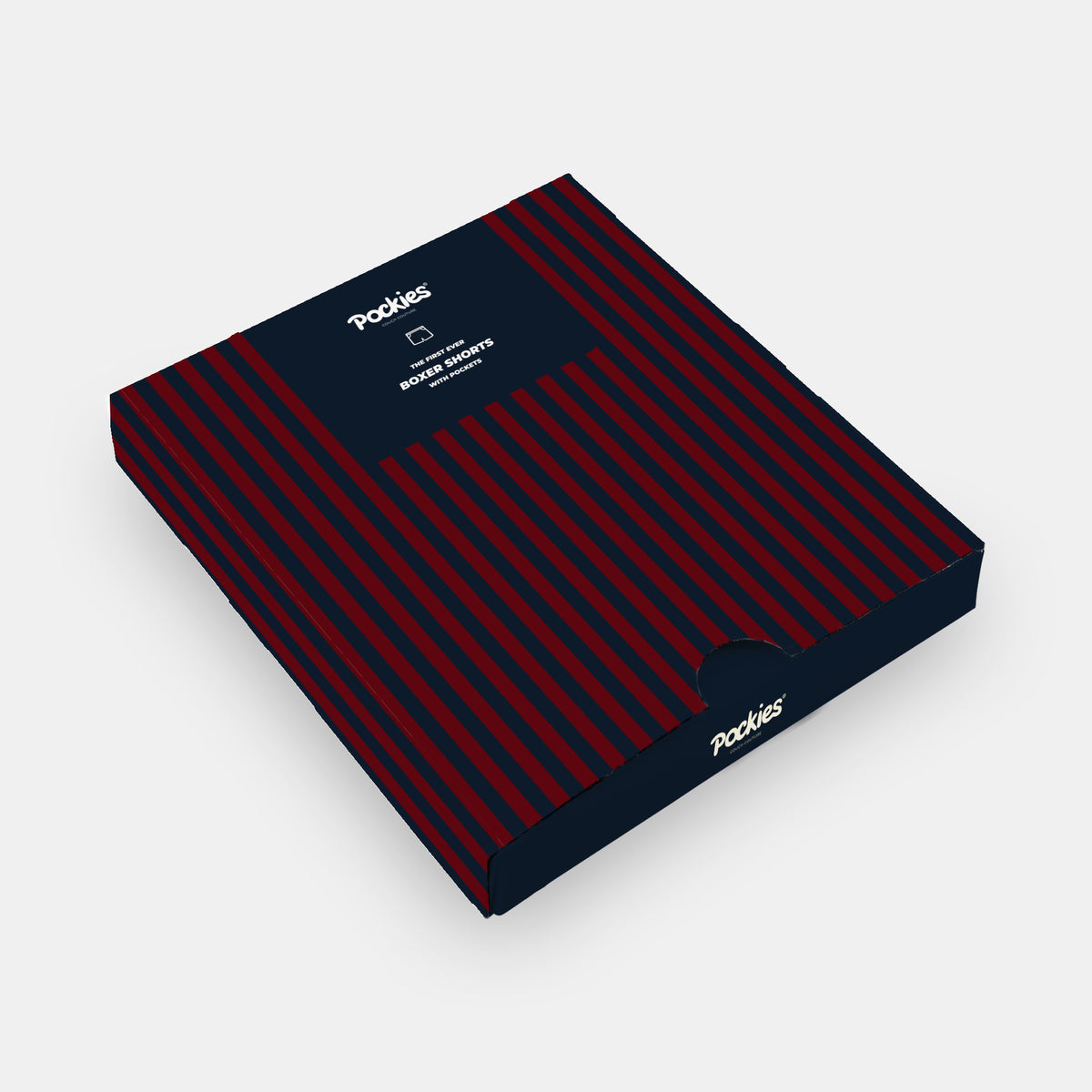 Striped Boxers - Navy/Red